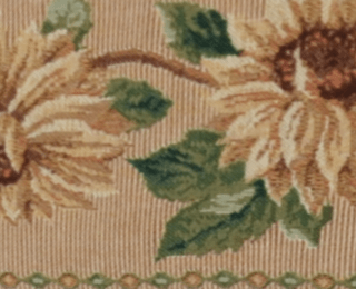 ca 12 cm sichtbare Stoffbordre Sonnenblumen  aus 81 % Baumwolle 13 % Viskose und 6% Polyester