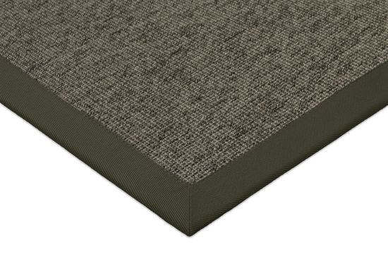 Outdoor Teppich Taffino Rips graubraun mit Bordüre