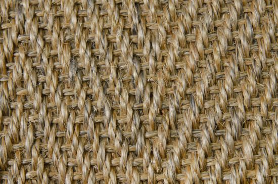 Sisal Teppich Fischgrat natur Baumwollbordre mocca