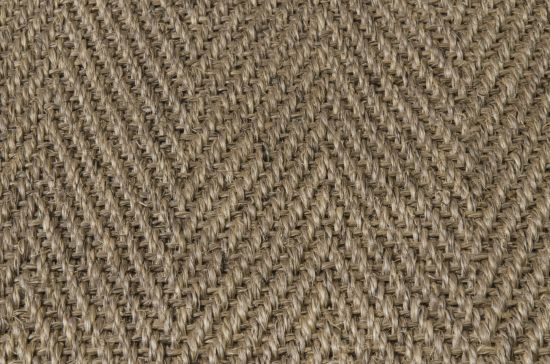 Sisal Teppich Fischgrat macciato Baumwollbordre champagner