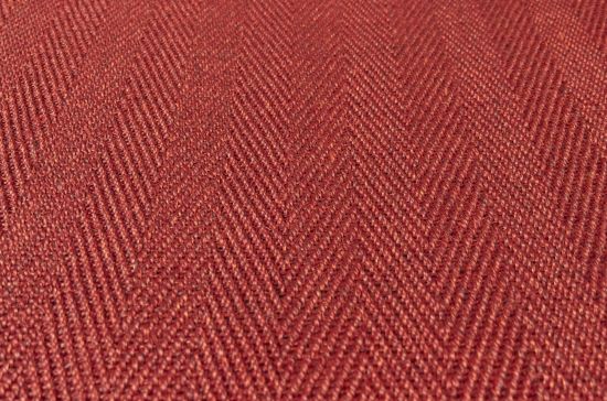 Sisal Teppich Fischgrat rot Baumwollbordre avocado