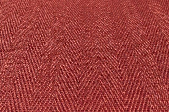 Sisal Teppich Fischgrat rot Baumwollbordre nachtblau