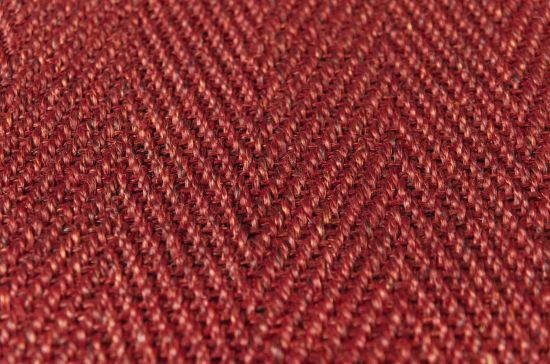 Sisal Teppich Fischgrat rot Polyesterbodre rot