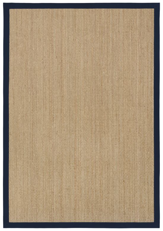 Seegrasteppich 2/2 fein Baumwollbord�re nachtblau