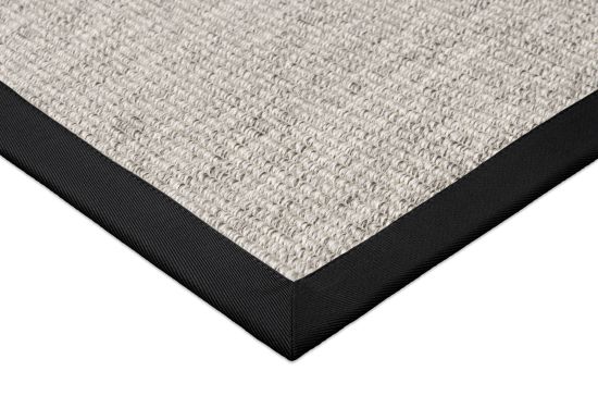 In- & Outdoor Teppich Taffino Como grau Polyesterbordre schwarz
