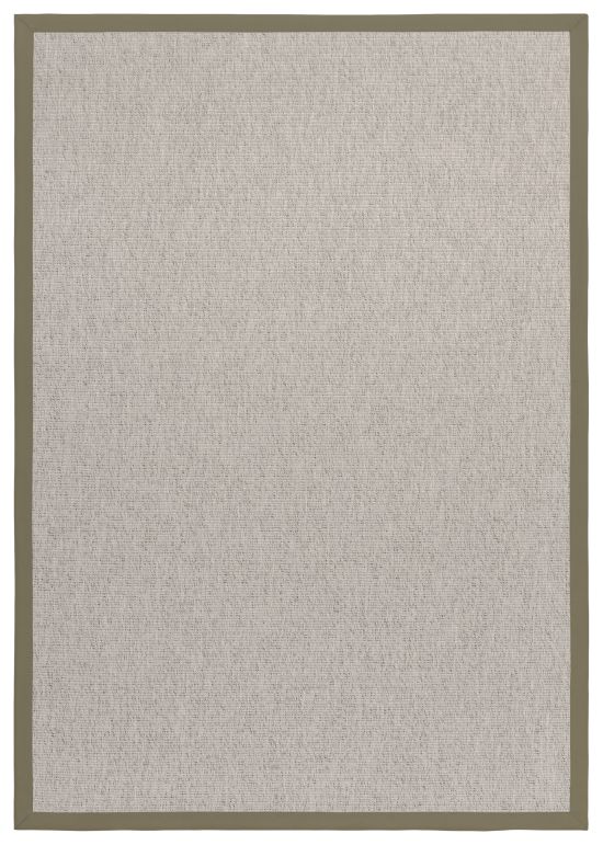 In- & Outdoor Teppich Taffino Como grau Polyesterbordre champagner