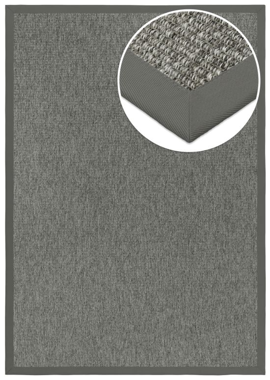 In- & Outdoor Teppich Taffino Como anthrazit Polyesterbord�re grau