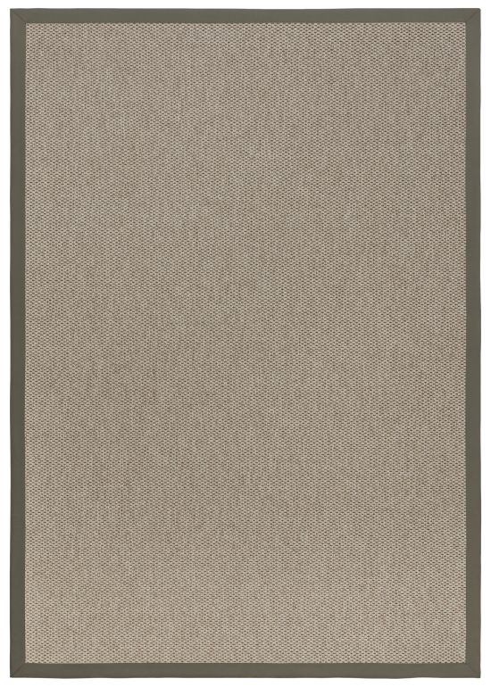 In- & Outdoor Teppich Cordoba natur Polyesterbordre achatgrau