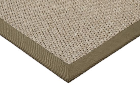 In- & Outdoor Teppich Cordoba natur Polyesterbordre taupe