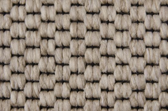 In- & Outdoor Teppich Cordoba natur Polyesterbordre dunkelgraubraun