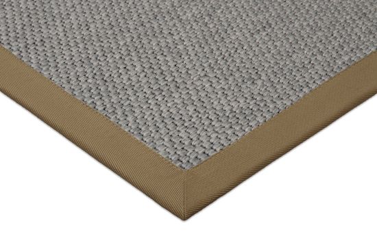 In- & Outdoor Teppich Cordoba grau Polyesterbordre sandstein