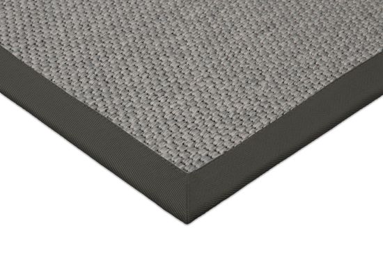 In- & Outdoor Teppich Cordoba grau Polyesterbordre dunkelgrau