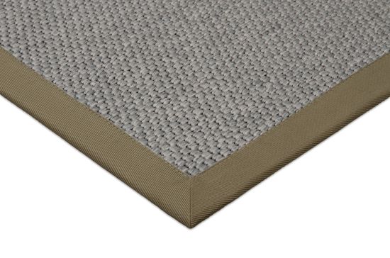 In- & Outdoor Teppich Cordoba grau Polyesterbordre taupe