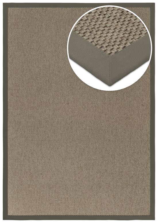 In- & Outdoor Teppich Cordoba taupe Polyesterbordre schlamm