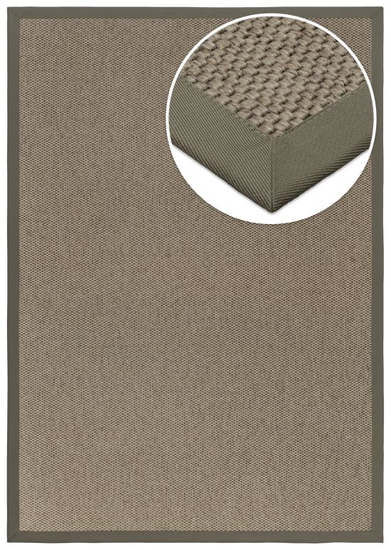 In- & Outdoor Teppich Cordoba taupe Polyesterbordre achatgrau