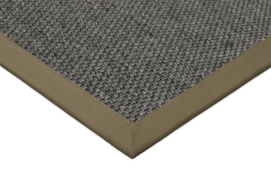 In- & Outdoor Teppich Cordoba anthrazit Polyesterbordre taupe