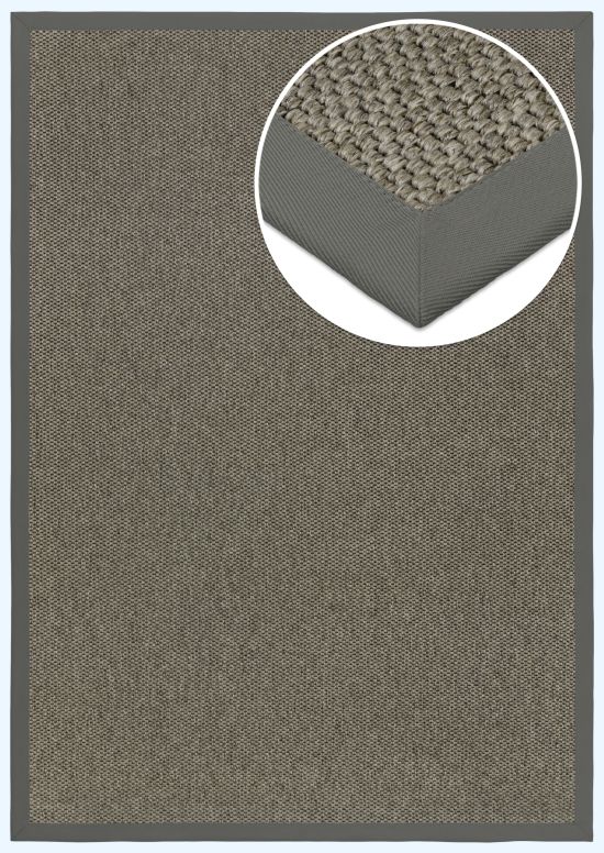 In- & Outdoor Teppich Cordoba schlamm Polyesterbordre grau