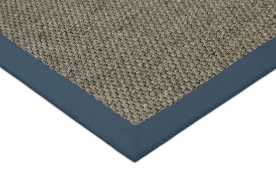 In- & Outdoor Teppich Cordoba schlamm Polyesterbordre blau