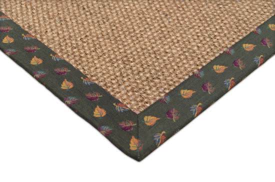 Sisal Teppich Manchu Sand meliert Musterbordre Feuille