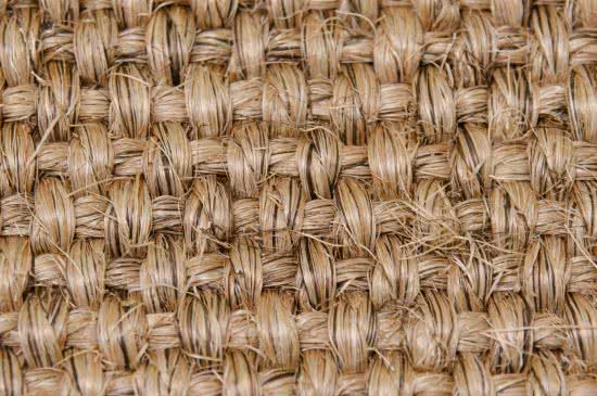 Sisal Teppich Manchu hellbraun-meliert Musterbordüre Feuille