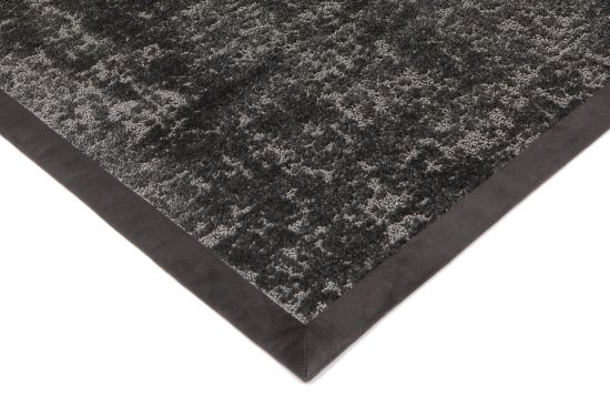 Vintage Teppich Moon Grove anthrazit mit Micofaserbordre