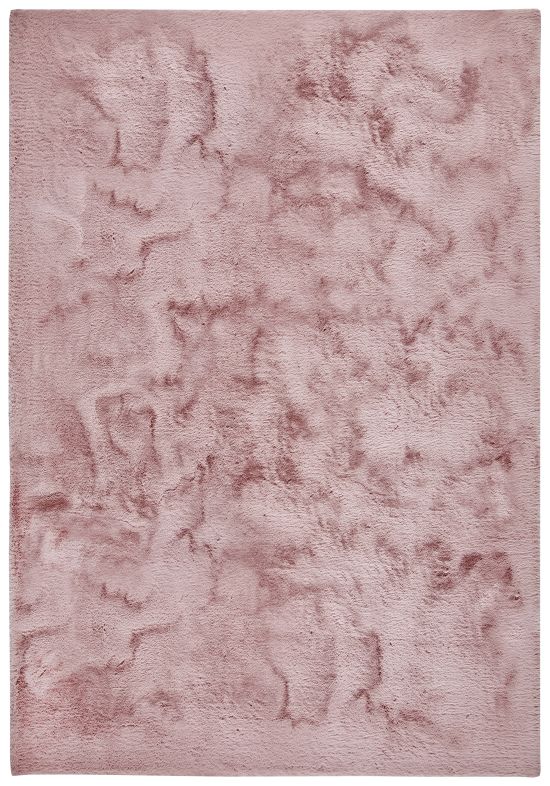 Flauschiger Teppich Roger rosa - Kunstfell