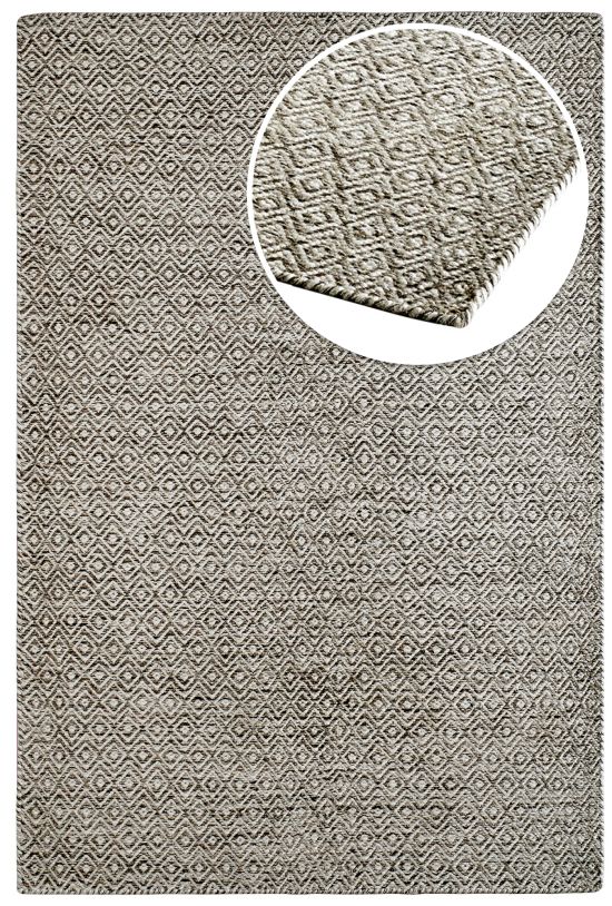 Wollteppich Jaipur 334 Taupe
