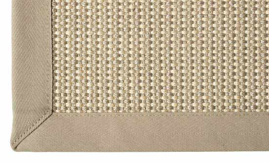 Sisal Teppich Linen creme/hellgrau mit Latexrcken