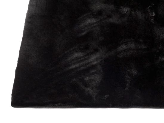 Flauschiger Teppich Lotti Schwarz
