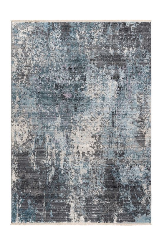 Vintage Teppich Medellin 400 Silber-Blau