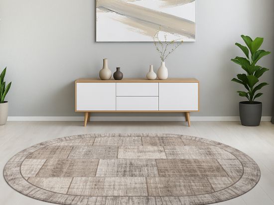 Vintage Teppich Pablo Beige Oval