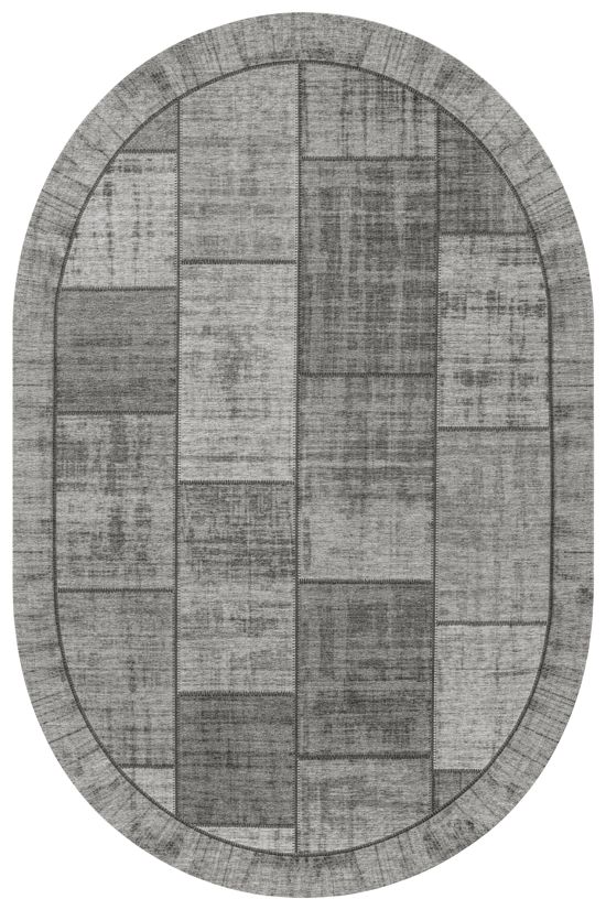 Vintage Teppich Pablo Grau Oval