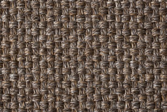 Sisal Teppich Cuadro braun Baumwollbordre grn