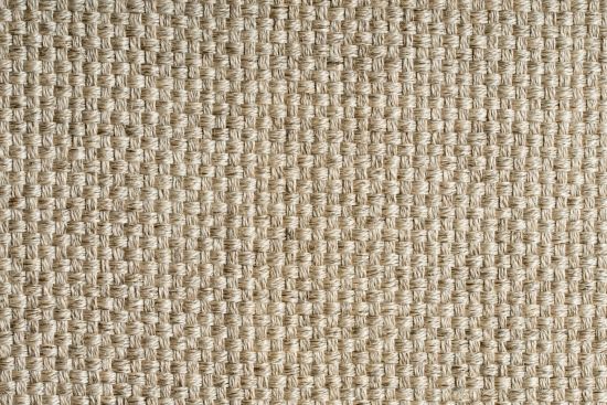 Sisal Teppich Cuadro hellbeige Baumwollbordre dunkeloliv