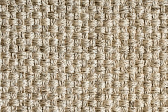 Sisal Teppich Cuadro hellbeige Baumwollbordre aubergine