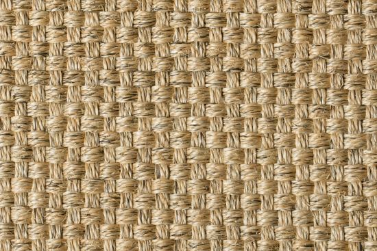 Sisal Teppich Cuadro natur Baumwollbordre hellgrn