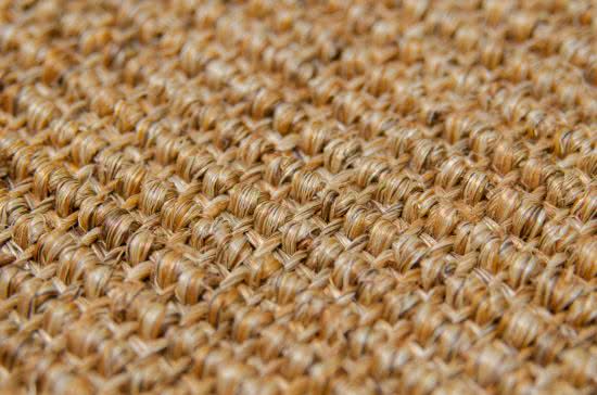Sisal Teppich Mio nuss Baumwollbordre rot