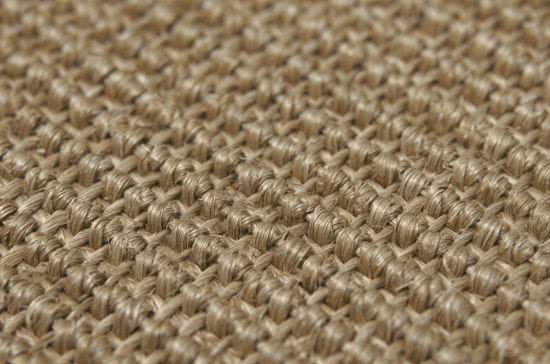 Sisal Teppich Mio sand Baumwollbordüre dunkeloliv