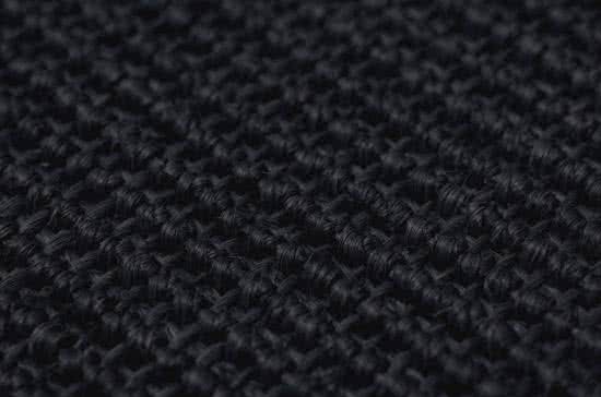 Sisal Teppich Mio schwarz Baumwollbordüre anthrazit