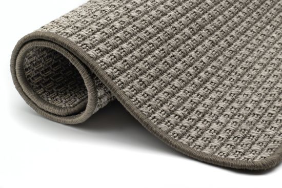 In- & Outdoor Teppich Taffino Panama Split hellgrau gekettelt