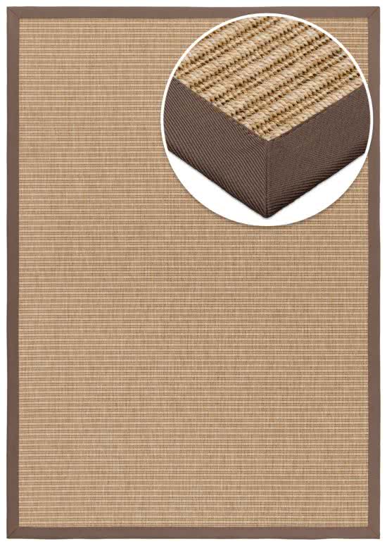 Outdoor Teppich Taffino Tweed natur Bordre oxid-taupe