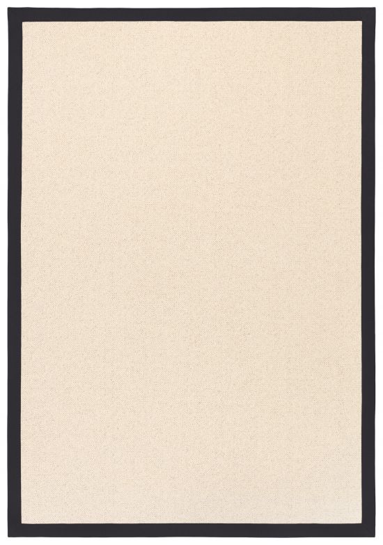 Wollteppich Wlkchen creme Bordre anthrazit