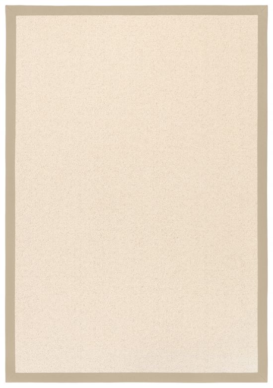 Wollteppich Wlkchen creme Bordre hellbeige