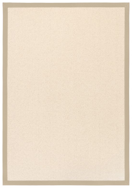 Wollteppich Wlkchen creme Bordre hellbeige