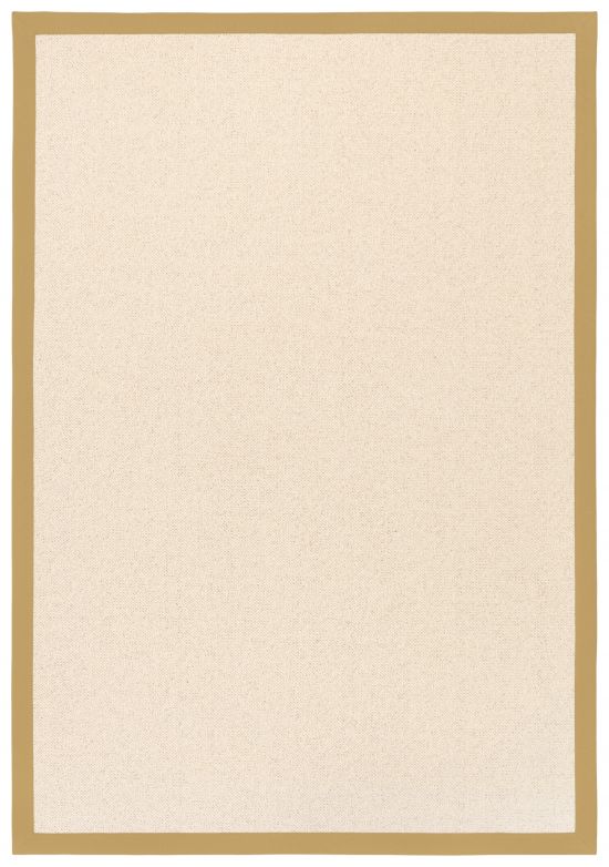 Wollteppich Wlkchen creme Bordre honig