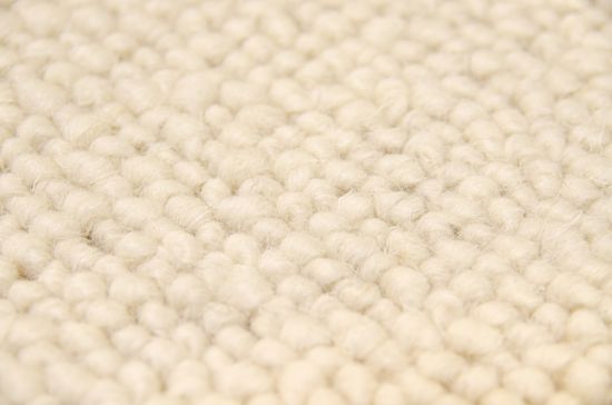 Wollteppich Wlkchen creme Bordre hellbeige