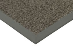 Outdoor Teppich Taffino Rips graubraun Bordüre grau