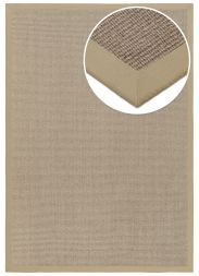 Sisal Teppich Urban Plus natur mit Polyesterbordre