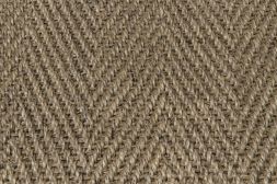 Sisal Teppich Fischgrat macciato Baumwollbordre mocca