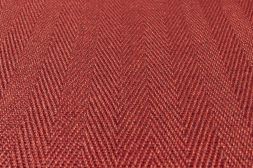 Sisal Teppich Fischgrat rot Baumwollbordre jeansblau